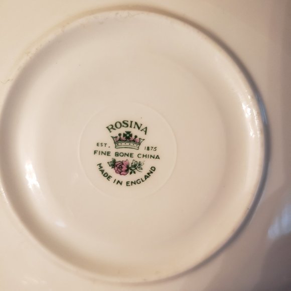 Vintage Rosina Fine Bone China Cups & Saucers lot of 3 EUC - Picture 6 of 12